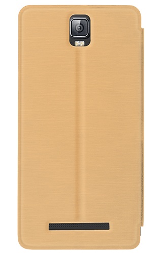 MLS IQTALK Onyx - Δερμάτινη Θήκη με Παραθυράκι champagne