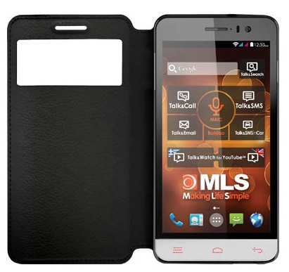 MLS IQTALK S8 - Leather Case With View Window White