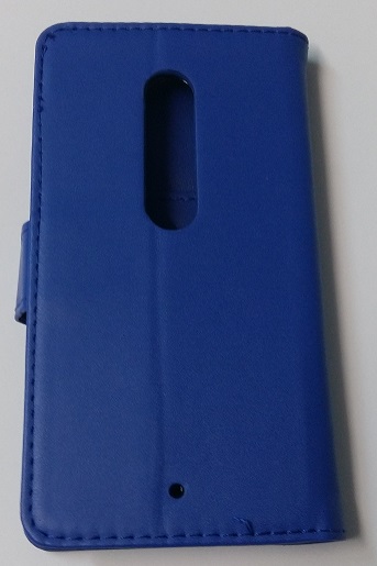 Motorola Moto X Play (XT1562) - Δερμάτινη Stand Θήκη Πορτοφόλι Μπλέ (ΟΕΜ)