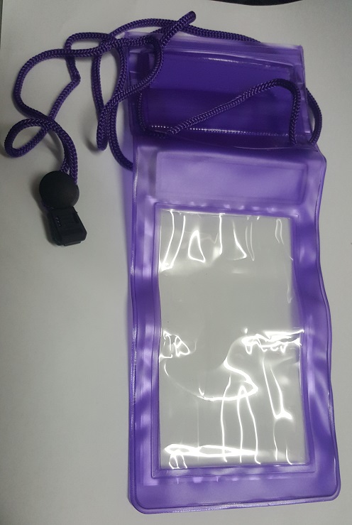 Αδιάβροχη θήκη για κινητά / mp3 έως 5.7 intses - Μωβ Transparent Waterproof Case for various mobile phones (OEM)