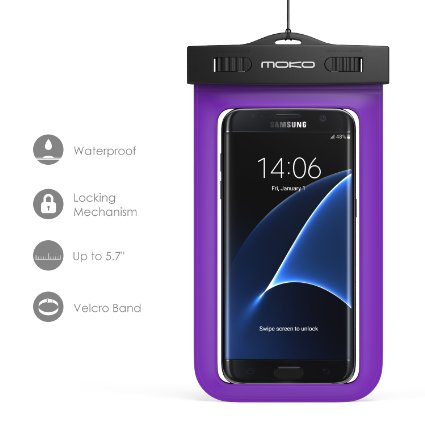 Αδιάβροχη θήκη για κινητά / mp3 έως 5.7 intses - Μώβ Transparent Waterproof Case for various mobile phones (OEM)