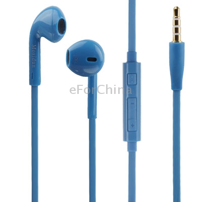 Blue Handsfree Earphones with Mic & Volume Control for iPhone, Samsung Galaxy, Sony Xperia and Other Smartphones (OEM)