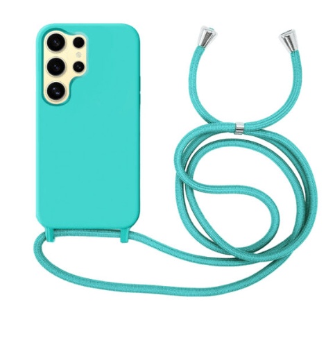 My Colors CarryHang Back Cover Σιλικόνης με Λουράκι Τιρκουαζ (Galaxy S23 Ultra)