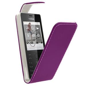 Nokia 301 - Leather Flip Case Purple(OEM)