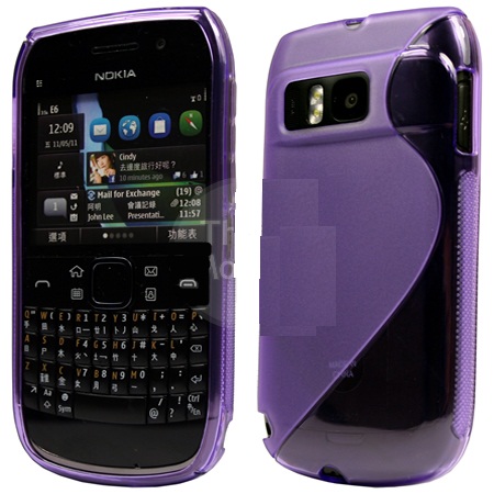 Nokia E6 TPU Silicone Case (Purple)