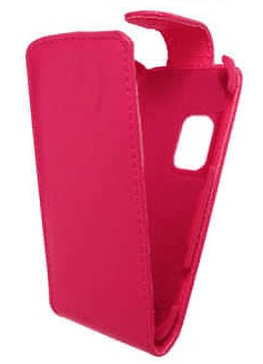 Nokia E7 Δερμάτινη Θήκη Flip Φούξια NE7LFCM OEM