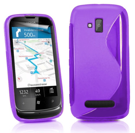 Nokia Lumia 610 TPU Gel Case (S-Line) (Purple) (OEM)