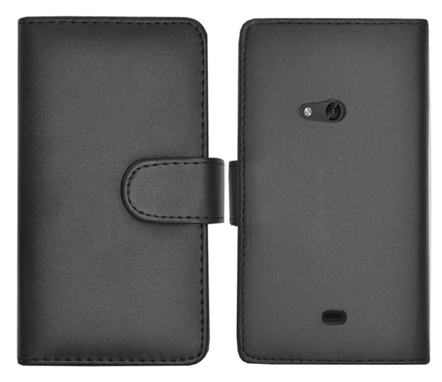 Nokia Lumia 625 Leather Wallet Case (Black) (OEM)