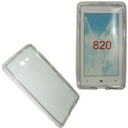 Nokia Lumia 820 TPU Silicone S-Line Clear-Dark Case (OEM)
