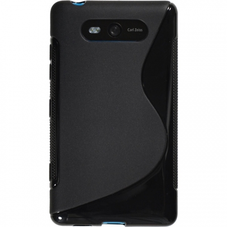 Nokia Lumia 820 TPU S Line Silicone Case (Black) (OEM)