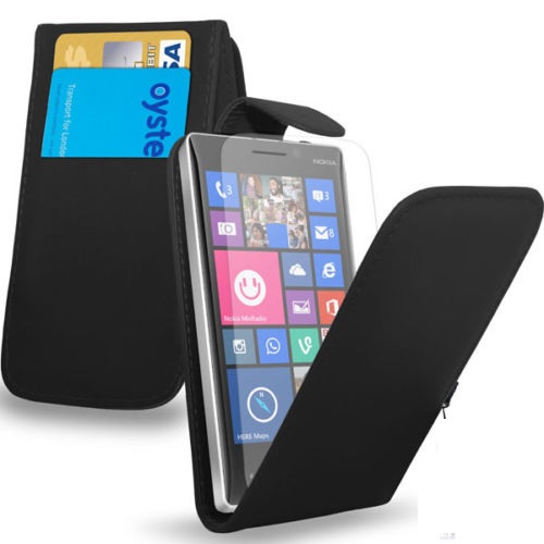 Nokia Lumia 830 Leather Flip Case Black (OEM)