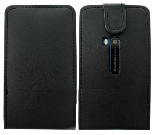Nokia Lumia 920 Δερμάτινη Θήκη flip Μαύρο