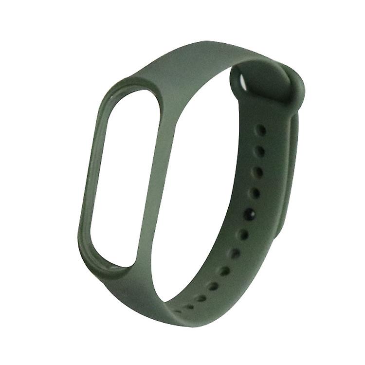oem Ανταλλακτικό Λουρί Σιλικόνης για Xiaomi Mi Band 3 / 4 Olive Green