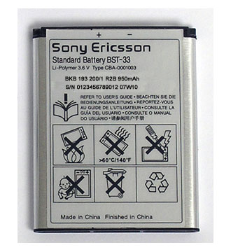 Original Sony Ericsson BST-33 Battery
