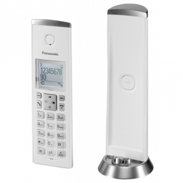 Panasonic KX-TGK220GW white,Ασύρματο Τηλ.φωτ.οθόνη,ανοιχτή συνομ,Ελλην.μενού,Τηλεφ/τής
