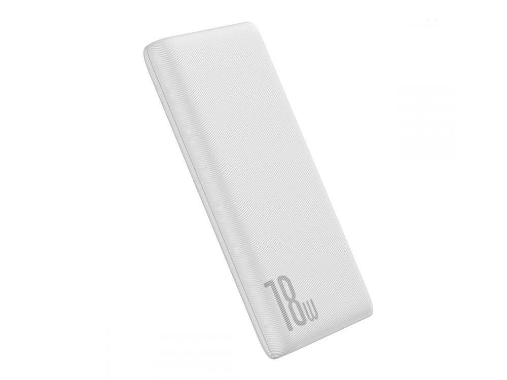 Baseus Bipow Power Bank (PD+QC3) with USB-C & Micro USB (10000mAh) (White)