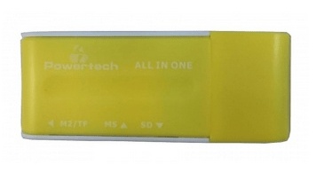 Powertech USB Card Reader (PT-165) - Yellow
