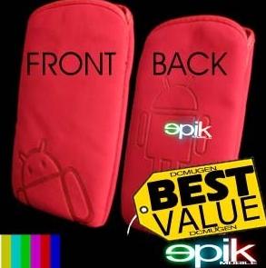 Red Case Phone Sleeve Pouch Jacket for Android Mobile Phones