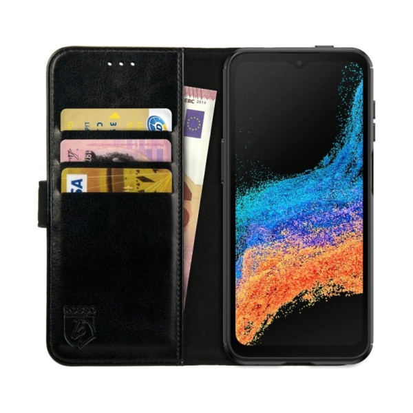 Rosso Element PU Wallet Case Samsung Galaxy Xcover 6 Pro - Black (8719246365966)
