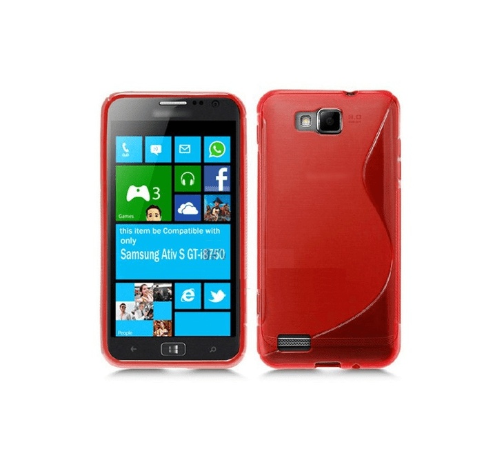Samsung Ativ S i8750 TPU Silicone Case (SI8750SCR) (Red) (OEM)