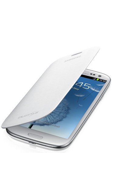 Αυθεντική Samsung Λευκή Flip Cover θήκη για Galaxy S III S3 EFC-1G6FWECSTD