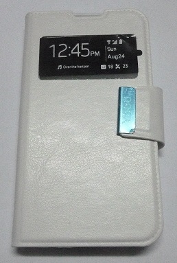 Samsung Galaxy A3 A300F - Δερμάτινη θήκη Flip Με Παραθυράκι Λευκό (OEM)