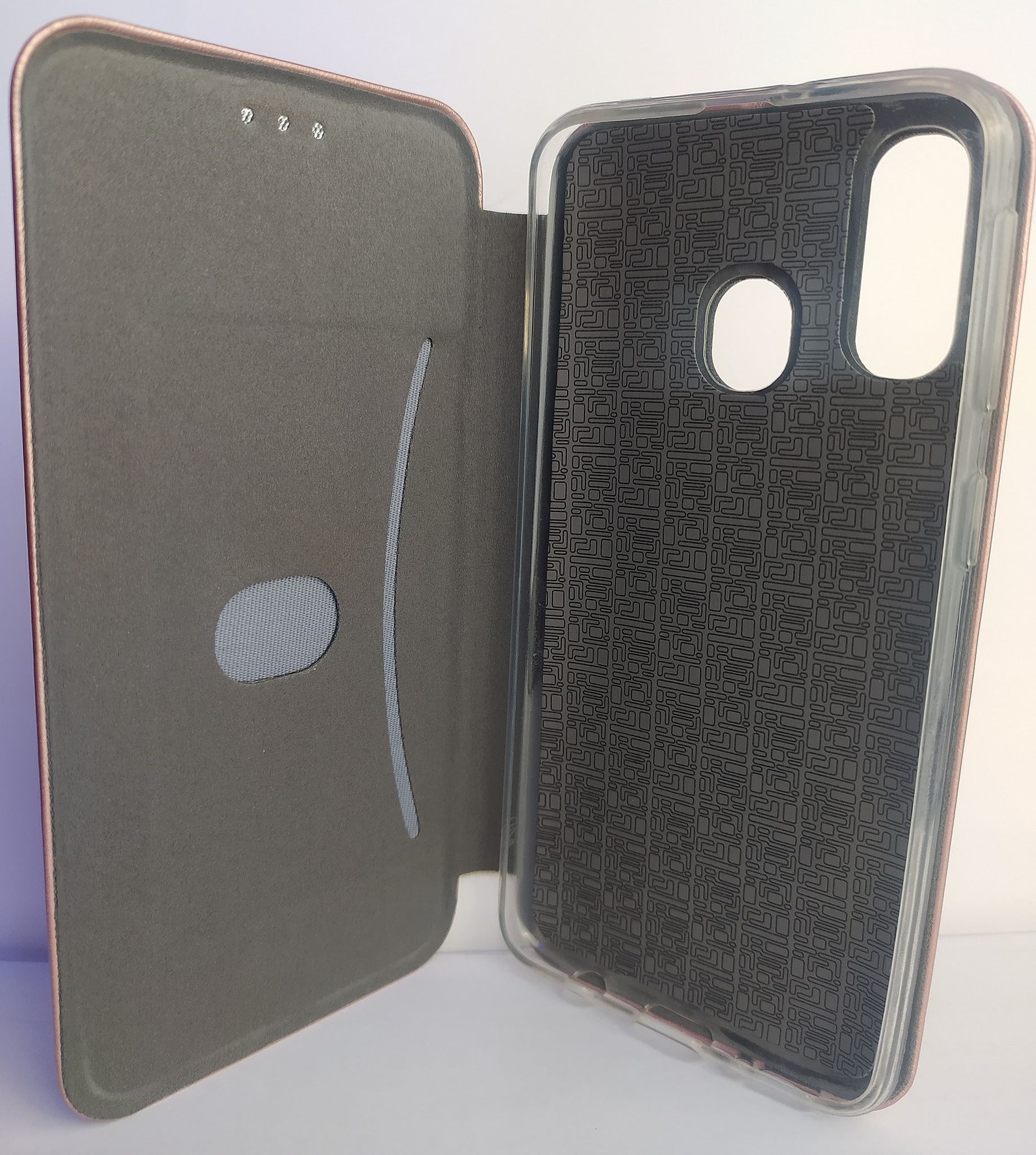 Samsung Galaxy A40 Θήκη Δερμάτινη Μαγνητική Stand Ροζ (OEM)
