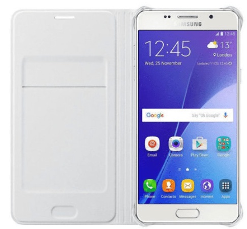 Samsung Galaxy A5 (2016) Flip Wallet Cover (White) Case (EF-WA510PWEGWW)