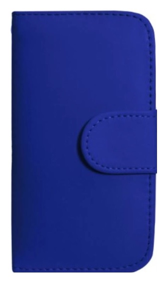 Samsung Galaxy Alpha G850f - Leather Wallet Stand Case Blue (OEM)