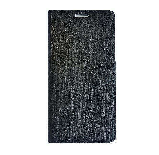 Samsung Galaxy Alpha G850f Ultra Thin Design Lines Leather Stand Wallets Black (OEM)