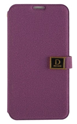 Samsung Galaxy Core Plus G350 - Leather Wallet Case With Plastic Back Cover DR' CHEN Purple (OEM)