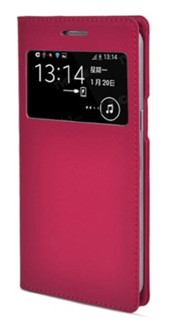Samsung Galaxy Grand 2 S-View Flip Case with Battery Back Cover - Magenta Battery Cover (G7102/G7105) (OEM)