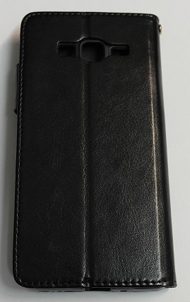 Samsung Galaxy Grand Prime SM-G530F - Leather Wallet Stand Case Black (OEM)