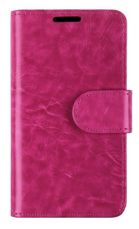 Samsung Galaxy J1 (J100H) - Leather Wallet Stand Case Magenta (OEM)