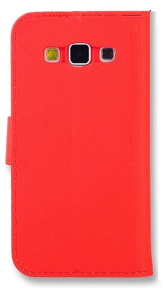 Samsung Galaxy J3 2016 J320F Δερμάτινη Stand θήκη Πορτοφόλι Με Πίσω Κάλυμμα Σιλικόνης Κόκκινο OEM