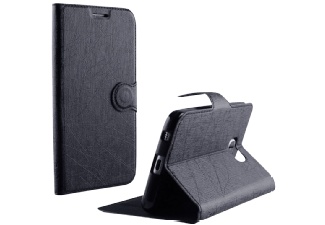 Samsung Galaxy J3 2016 J320F Leather Wallet Stand Case WIth Silicone Back Cover Black VolteTel