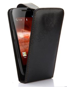 Samsung Galaxy Nexus I9250 Δερμάτινη Θήκη Flip Μαύρο (ΟΕΜ)