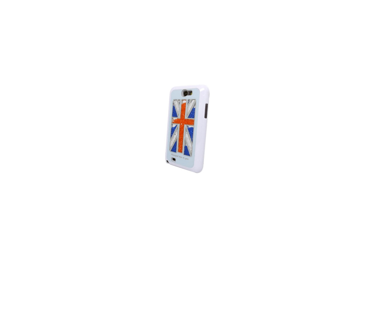 Samsung Galaxy Note 2 N7100 Back Cover diamonds Case UK Flag White