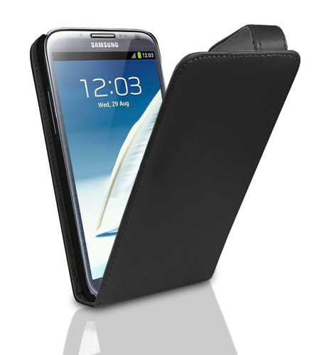 Samsung Galaxy Note 2 (N7100) Leather Flip Case - Black (OEM)