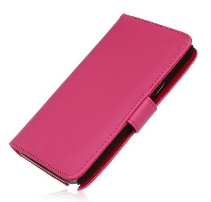 Samsung Galaxy Note 2 N7100 Leather Wallet Case - Pink (OEM)