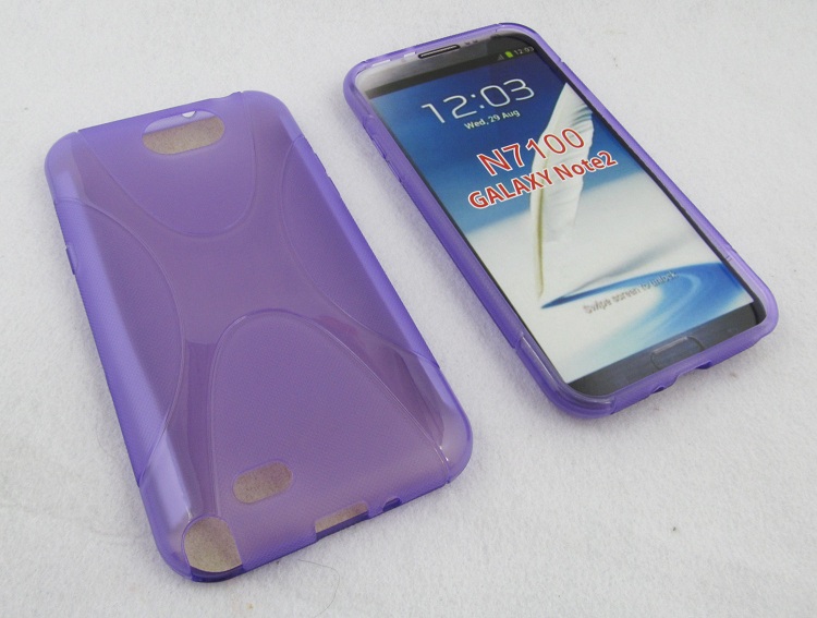 Samsung Galaxy Note 2 N7100 Θήκη σιλικόνης X-Line TPU Μωβ (ΟΕΜ)
