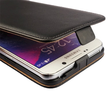 samsung Galaxy Note 5 - Leather Flip Case Slim Black (OEM)