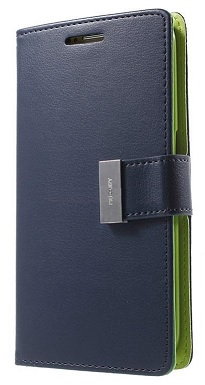 Samsung Galaxy Note Edge N915F Flip Rich Diary Goospery Case - Blue-Green (Goospery)