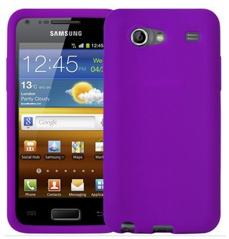 Samsung Galaxy S Advance I9070 Purple Silicone Case