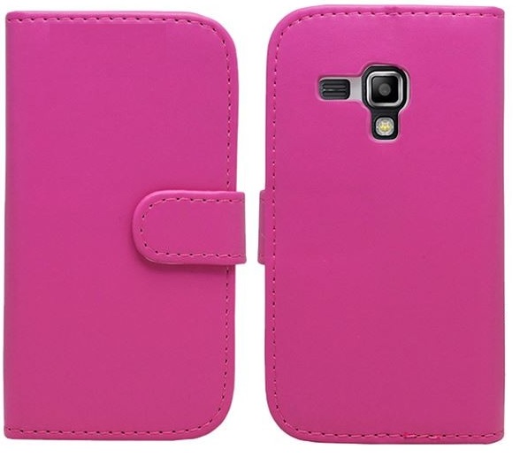 Samsung Galaxy S Duos 2 S7582 / Galaxy Trend Plus S7580 - Δερμάτινη Θήκη Πορτοφόλι Φούξια (OEM)