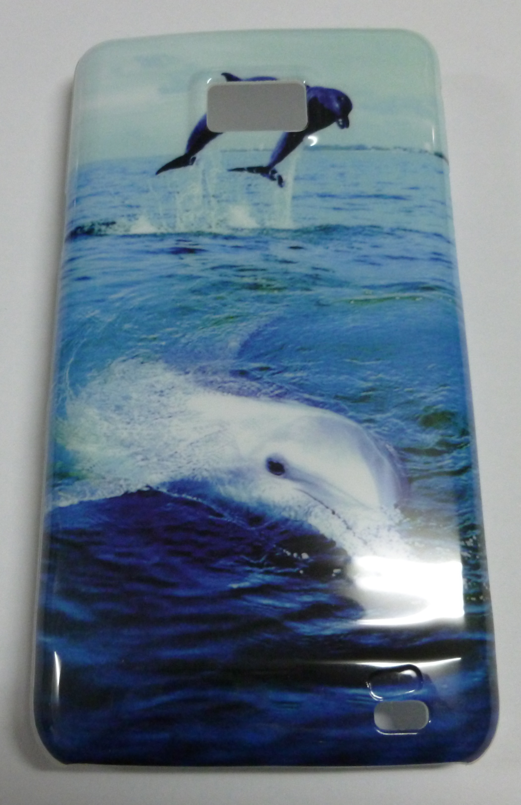 Samsung Galaxy s II i9100 / Plus i9105 Θήκη Πλαστικό Πίσω Κάλυμμα Γαλάζια Με Δελφίνια SGS2I9100PCBCLBWD OEM