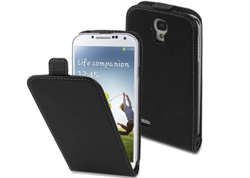 Samsung Galaxy S4 I9505 Δερμάτινη Θήκη Flip - Μαύρο