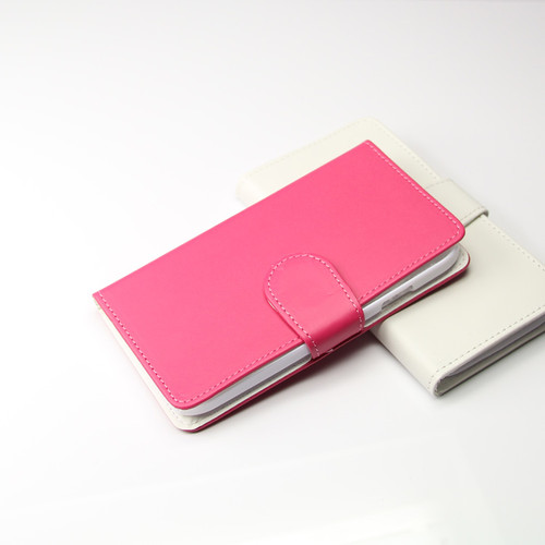 Samsung Galaxy S4 I9505 Pink Leather Wallet Case - OEM