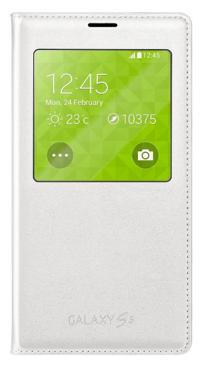 Samsung Galaxy S5 G900F Book S-View Case (EF-CG900BWEGWW) (White) (Samsung)