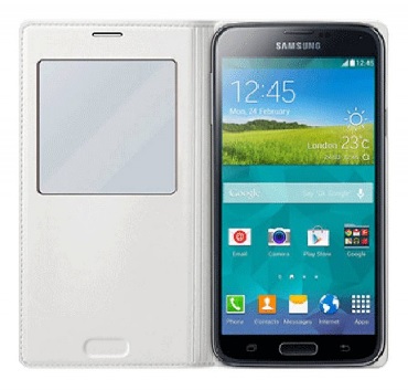 Samsung Galaxy S5 Mini G800F - Book Style Case for Samsung (EF-FG800BWEGWW) (White) (Samsung)